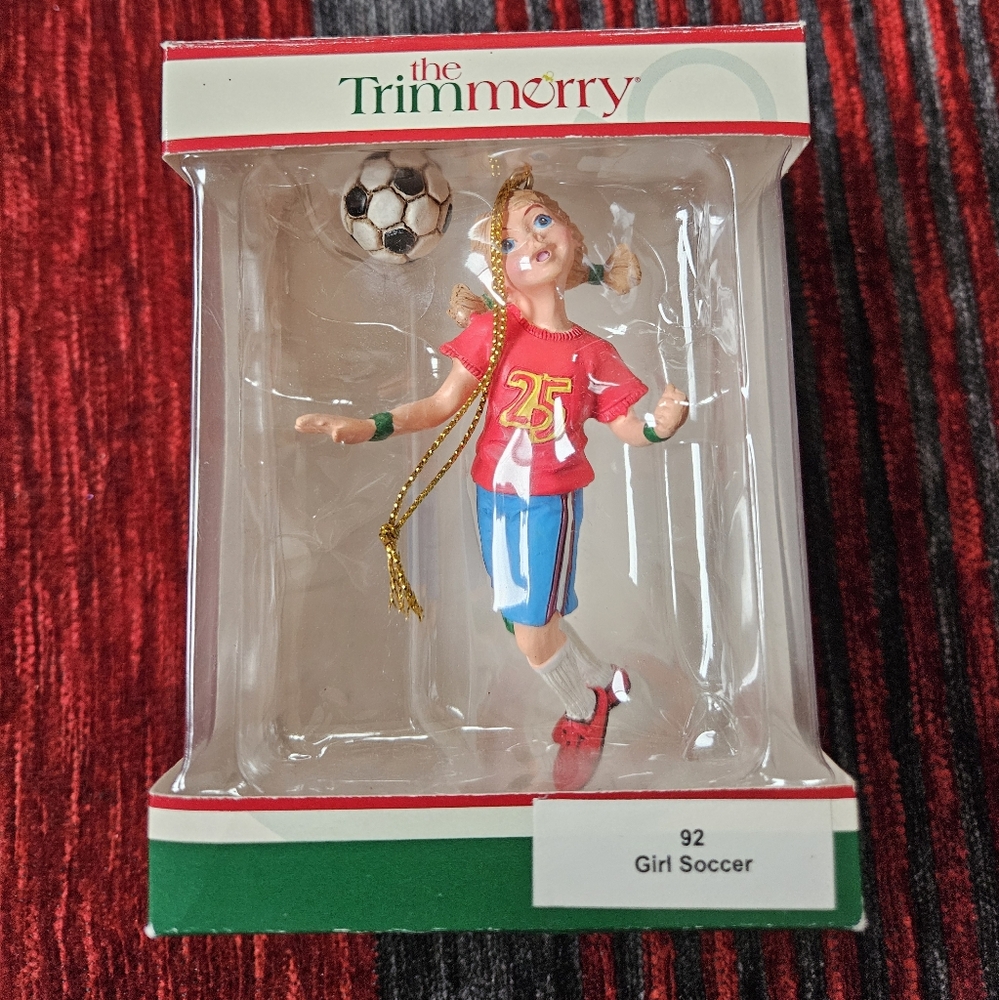 Girl Soccer Player Ornament